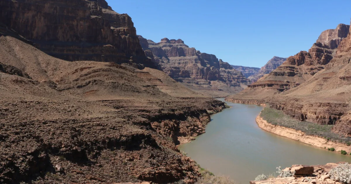 A view of the Grand Canyon where flash flooding claimed the lives of three hikers